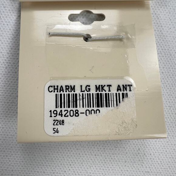 Longaberger Basket Large Market Basket Charm Antiqued Silver Tone NEW - Picture 5 of 7